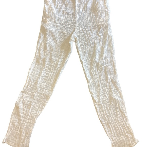 Exotic Brand Womens Silk Top Bottom Set Ruffled Collar Size XS Sheer Gauze Sheer - Picture 13 of 16